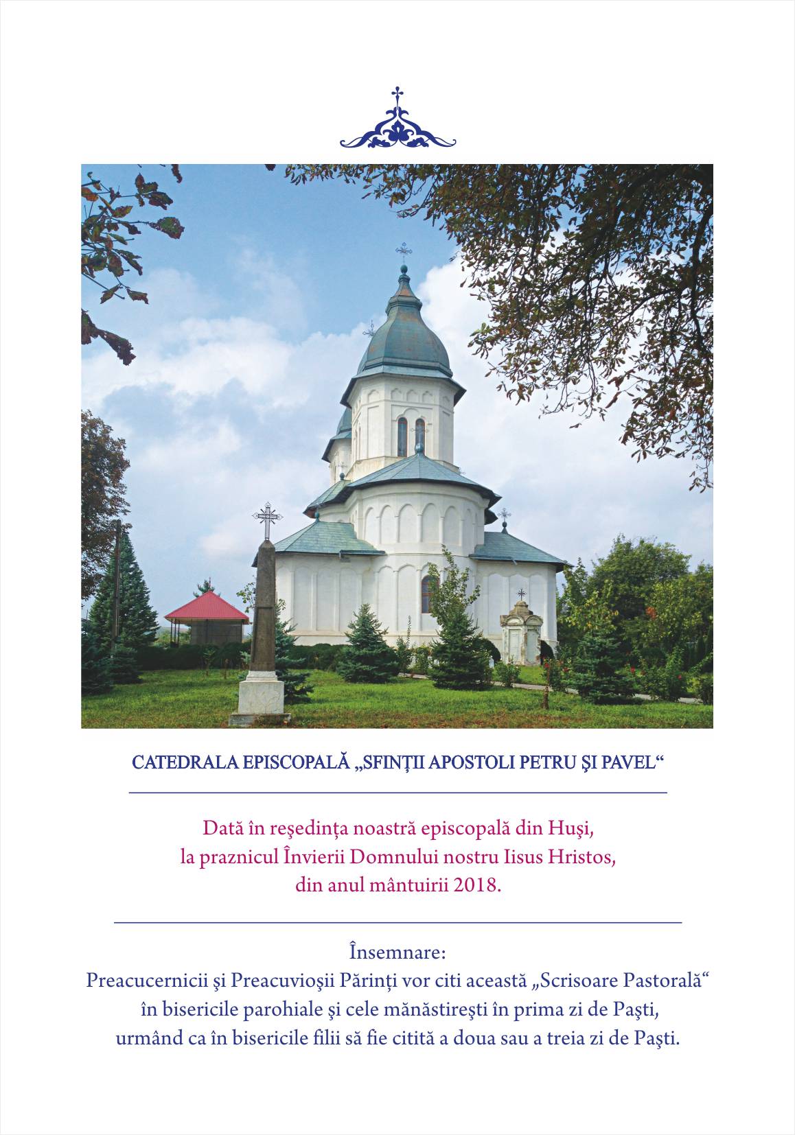 Preasfinţitul Ignatie, Episcopul Hușilor: Învierea Domnului - sămânța vieții într-o cultură a morții (Scrisoare pastorală, 2018)