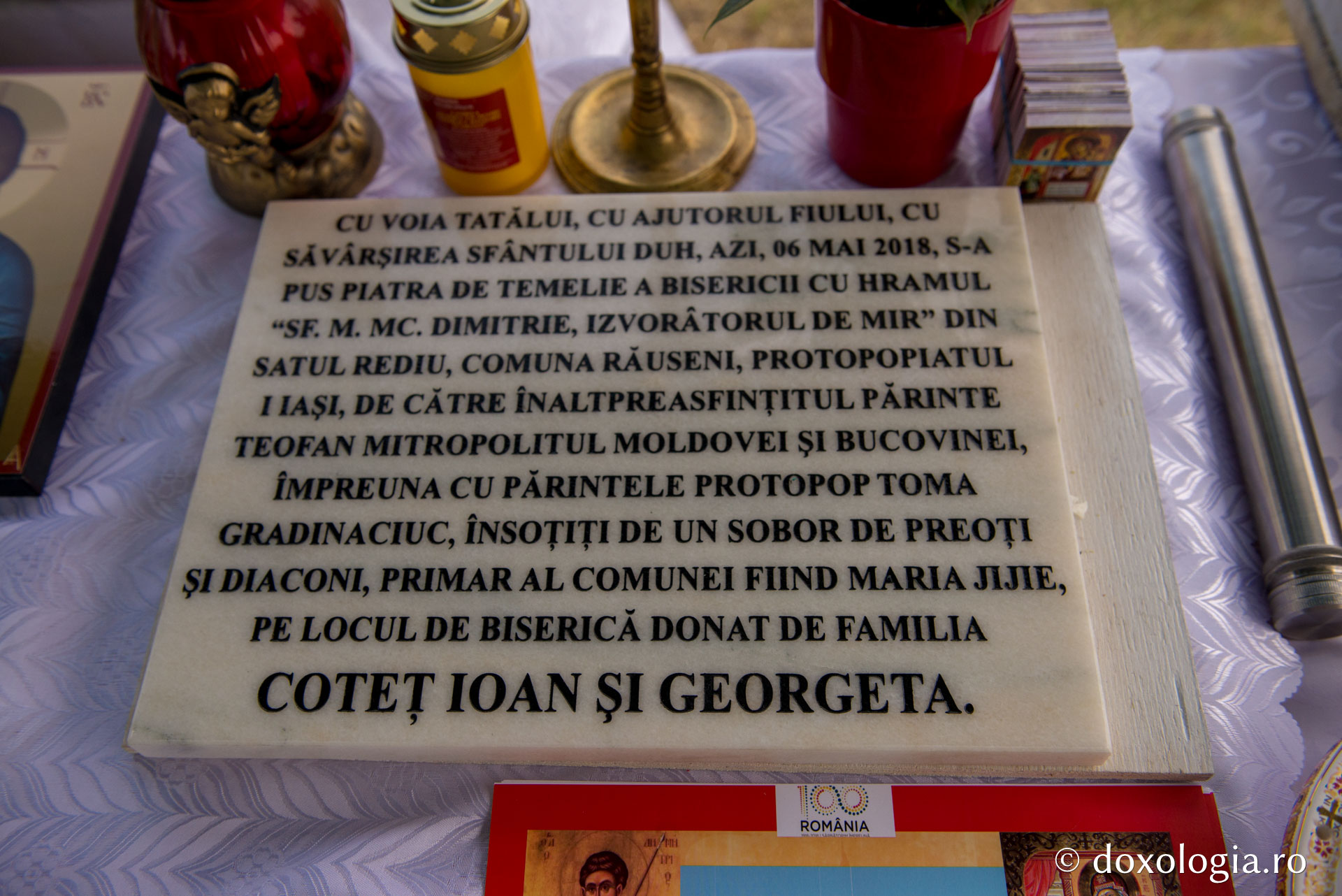 Punerea pietrei de temelie pentru noua biserică din Parohia Rediu-Răuseni