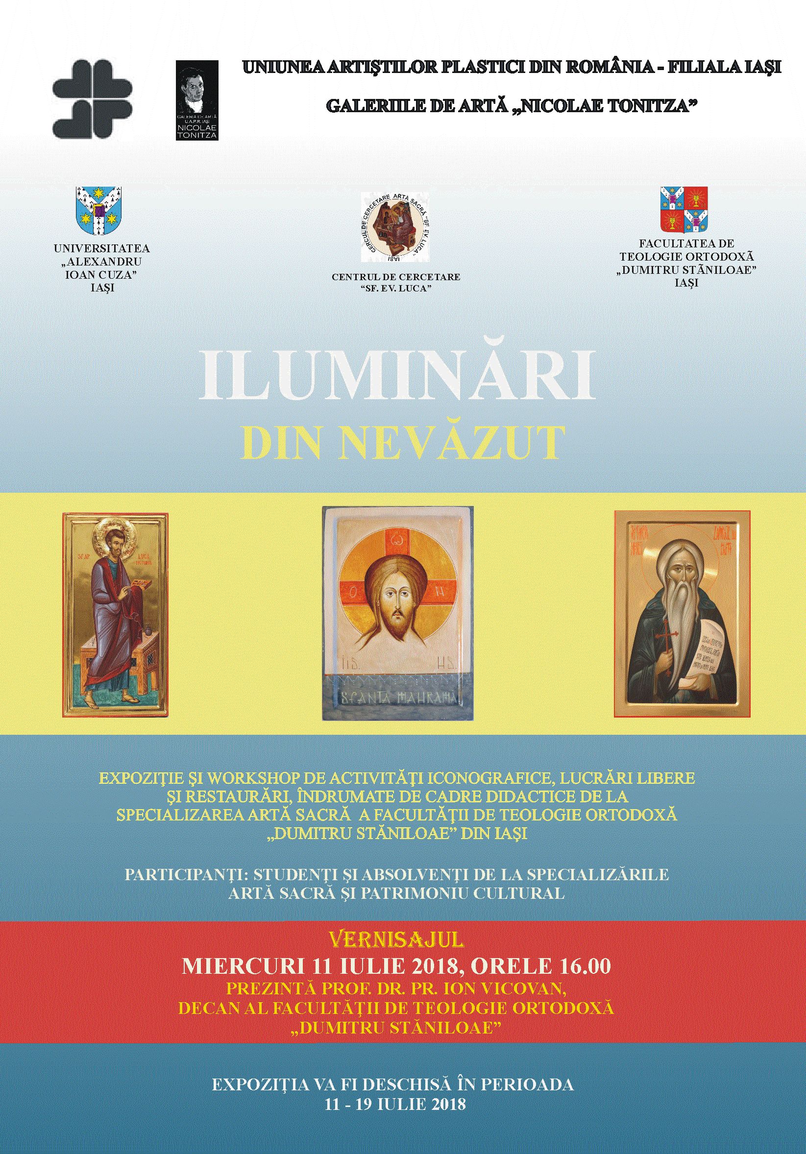 „Iluminări din Nevăzut” - expoziţie a studenţilor teologi ieşeni la Galeriile de Artă „Nicolae Tonitza”