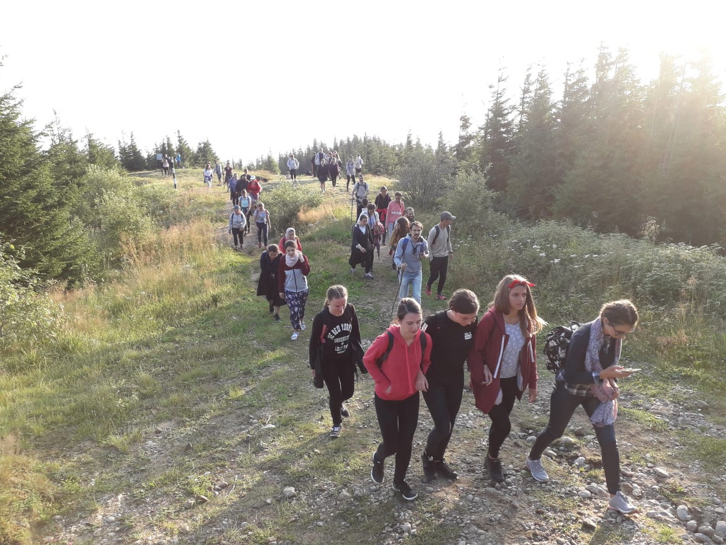 220 kilometri, parcurși de 160 de tineri în pelerinajul pedestru „Pe urmele Sfinților Nemțeni”