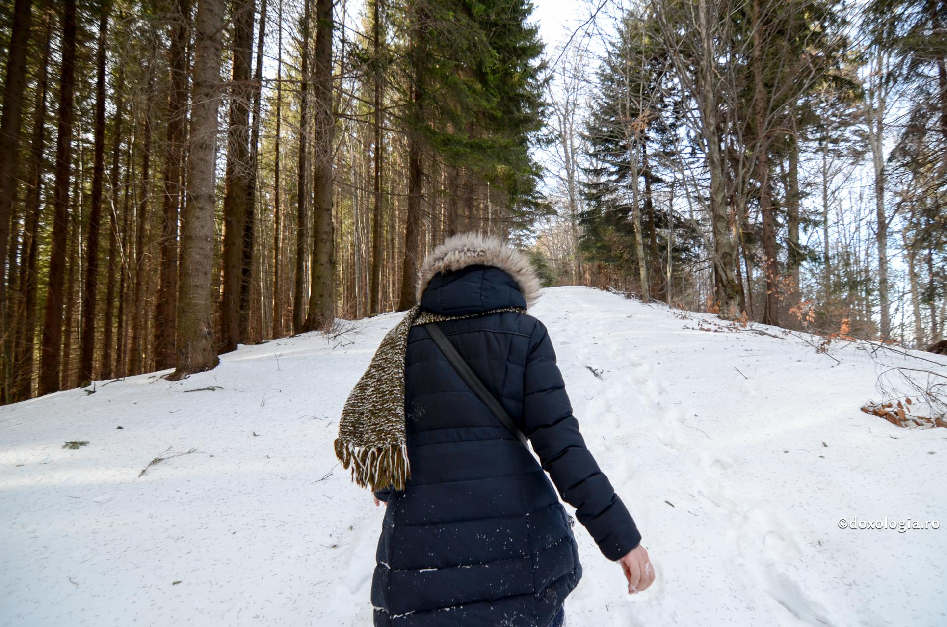 „Copchilele acelea două n-au ajuns nici acum?” – despre harismele Cuviosului Paisie Olaru / Foto: Valentina Bîrgăoanu femeie în pădure iarna