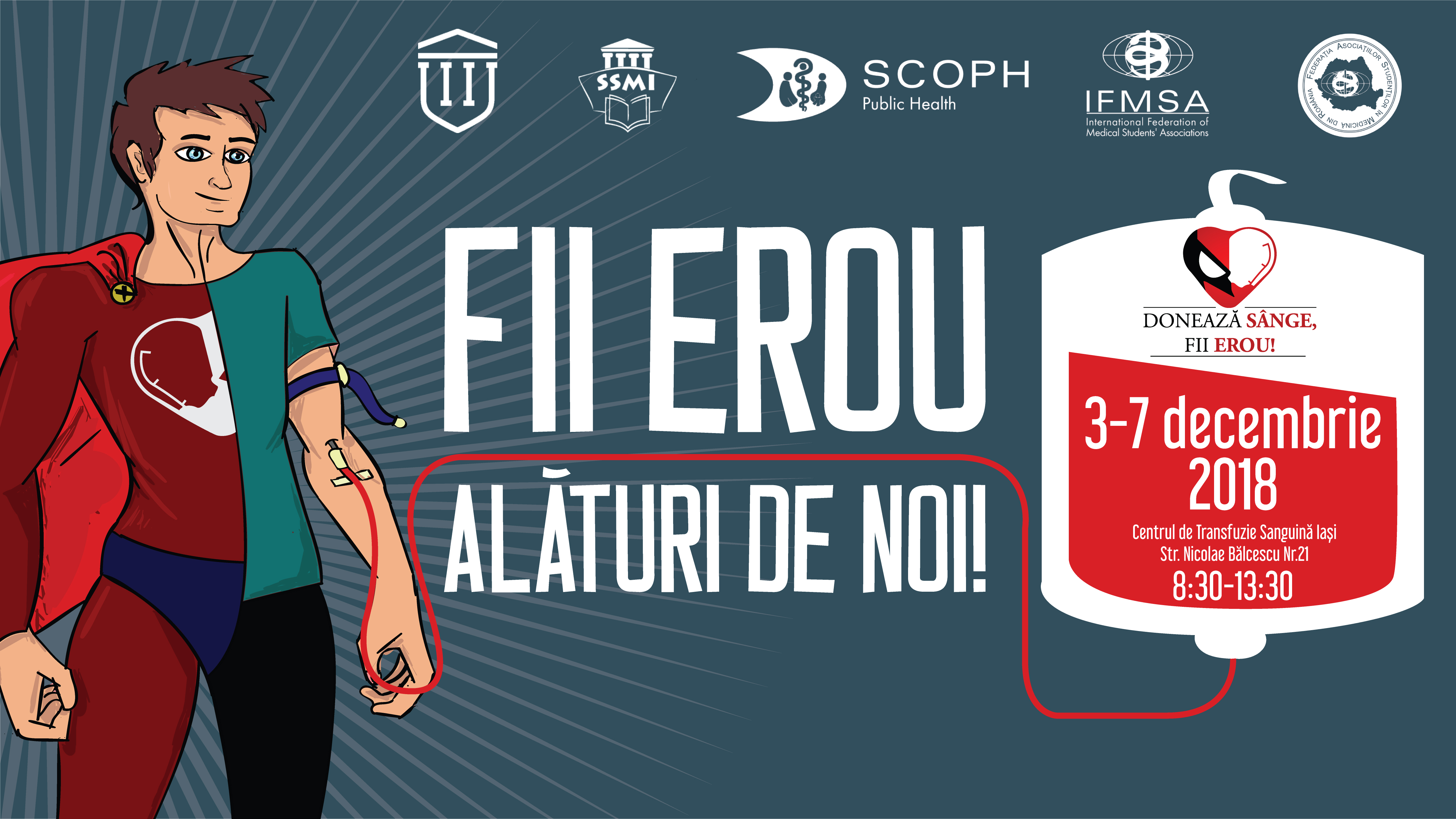 Campania „Donează Sânge, Fii Erou!” – studenții mediciniști din Iași: apel de solidaritate adresat societăţii civile din România