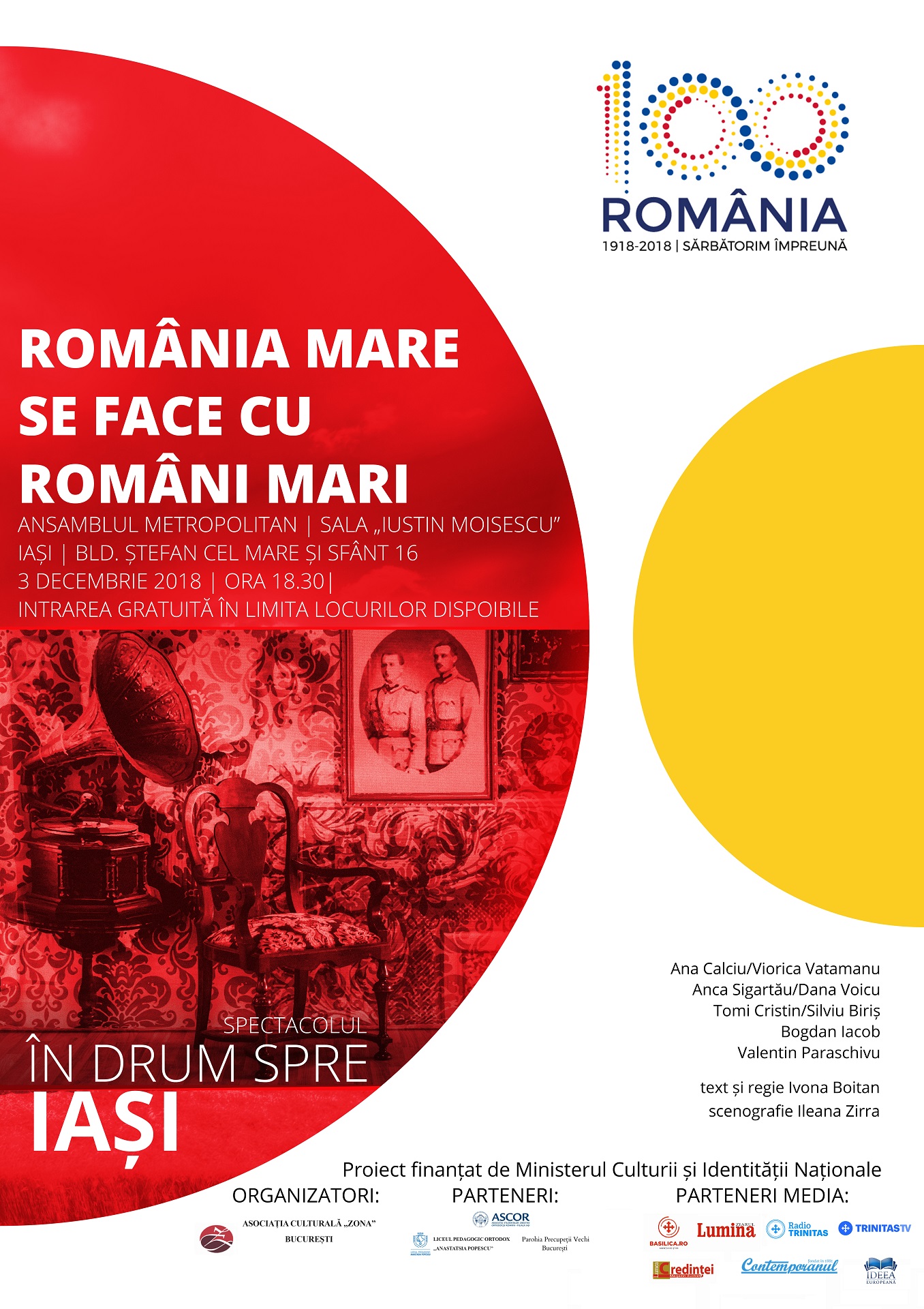 „În drum spre Iași” – eveniment dedicat Centenarului Marii Uniri la Iași