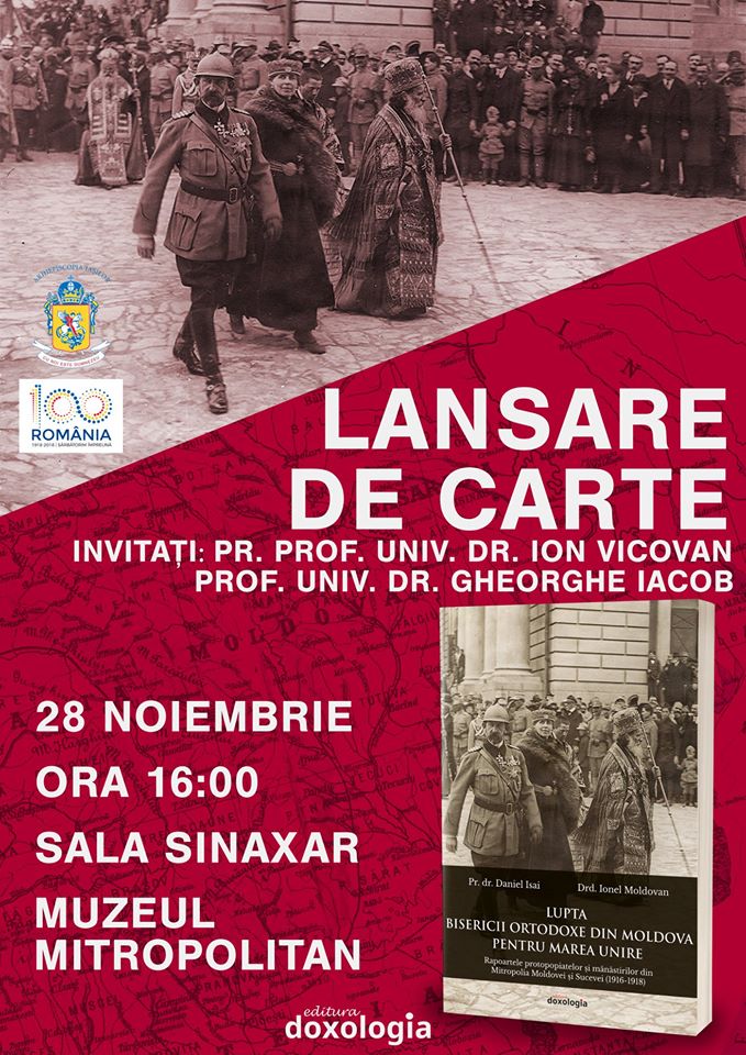 Comemorarea Unirii Bucovinei cu Patria Mamă în Arhiepiscopiile Iașilor și Sucevei și Rădăuților