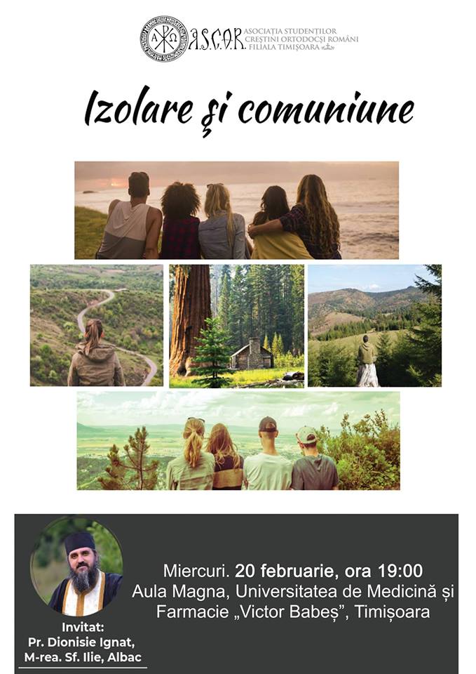 Timișorenii sunt invitați la o întâlnire inedită cu părintele Dionisie Ignat Timișorenii sunt invitați la o întâlnire inedită cu părintele Dionisie Ignat