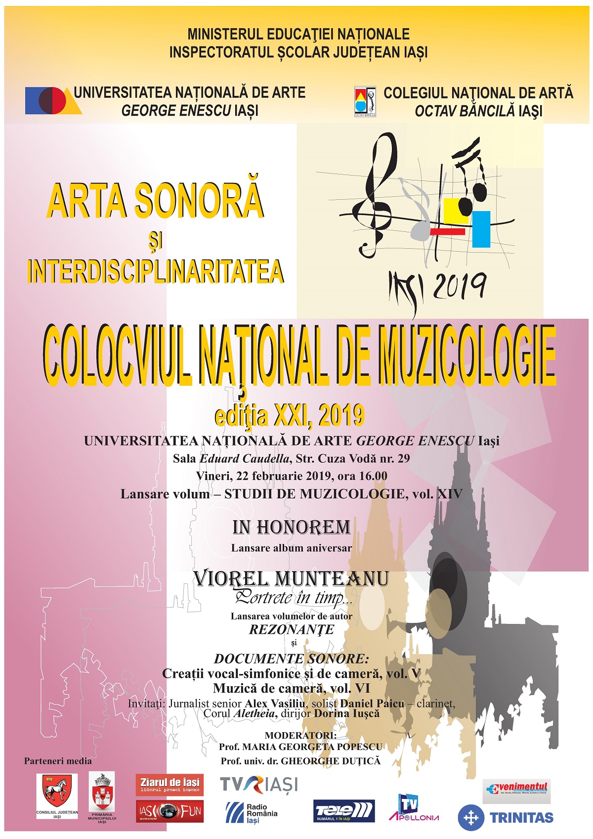 Comunicat de presă: Astăzi debutează la Iași Colocviul Național de Muzicologie - Ediția XXI