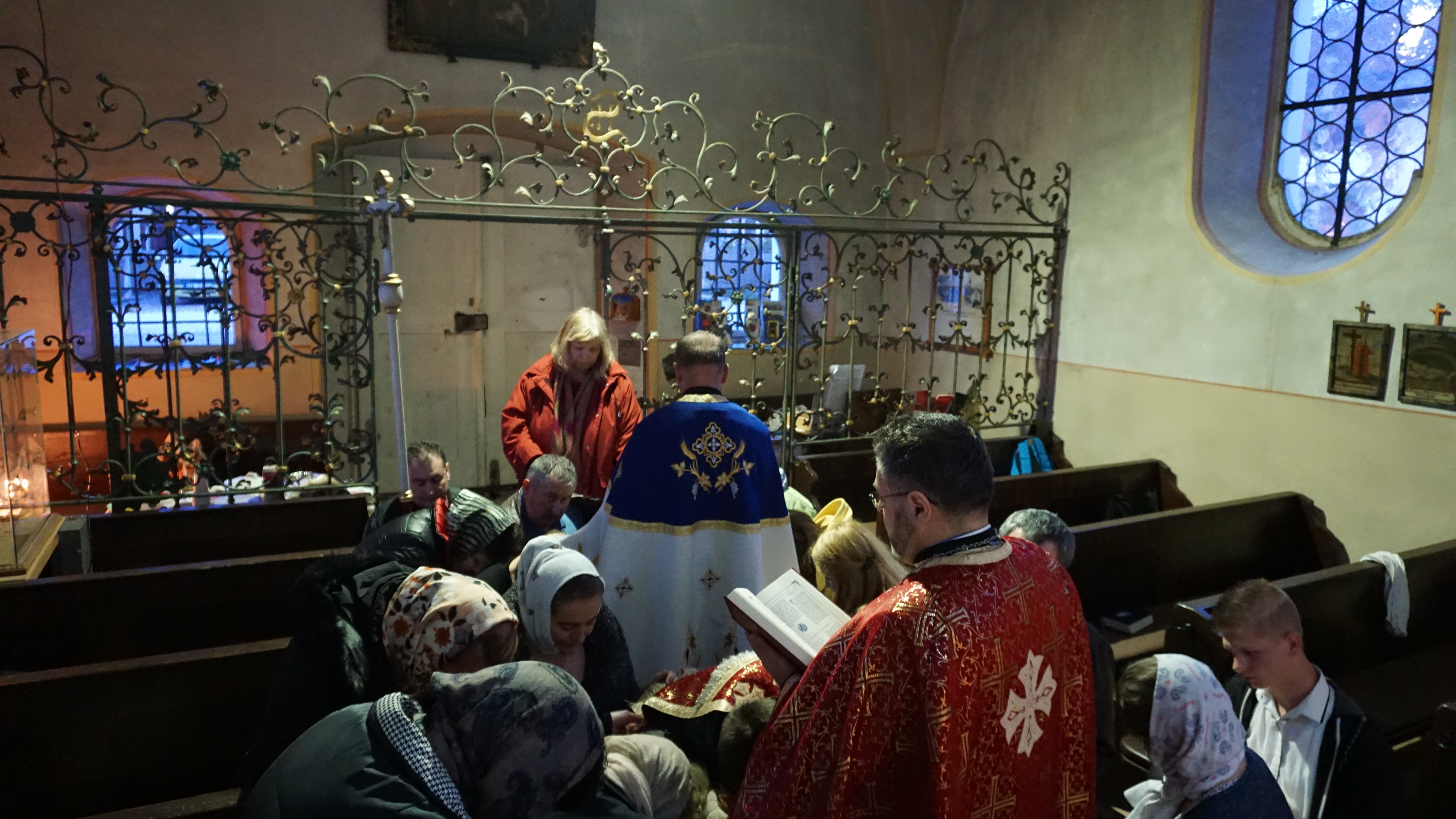 Taina Sfântului Maslu, în Parohia „Sfinții Ierarhi Nicolae și Corbinian” din Garmisch-Partenkirchen