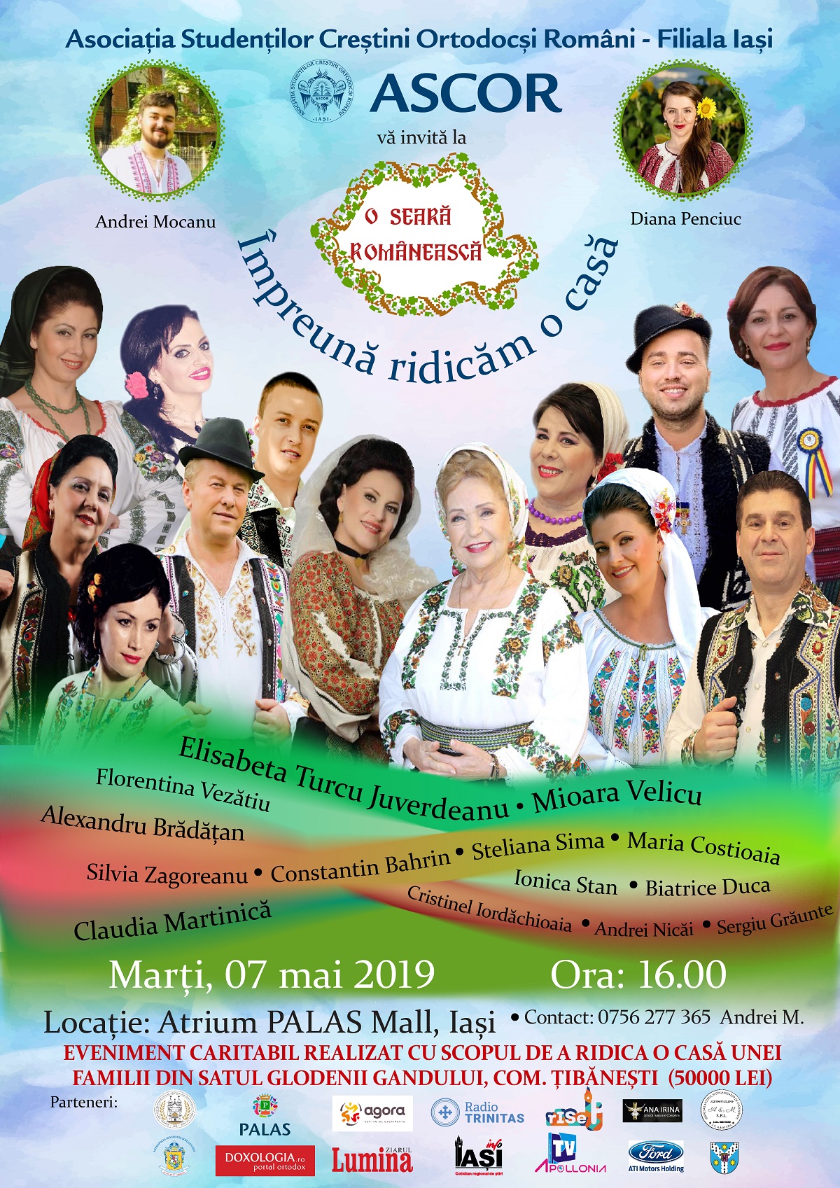 „O Seară Românească”, evenimentul prin care ASCOR Iași încearcă să strângă 50.000 lei necesari construirii unei case pentru o familie nevoiașă