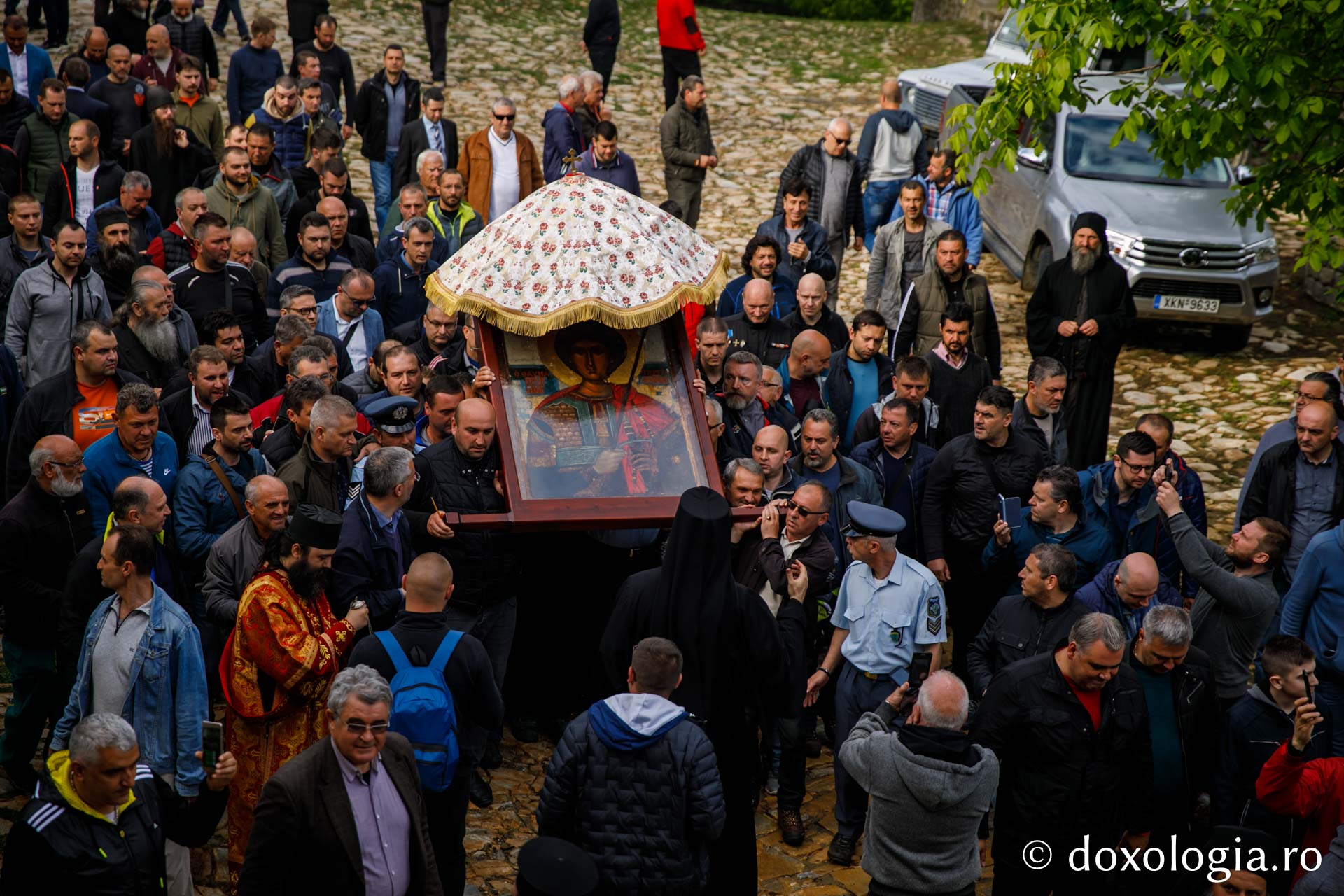 Procesiunea cu Icoana Sfântului Gheorghe de la Mănăstirea Zografu