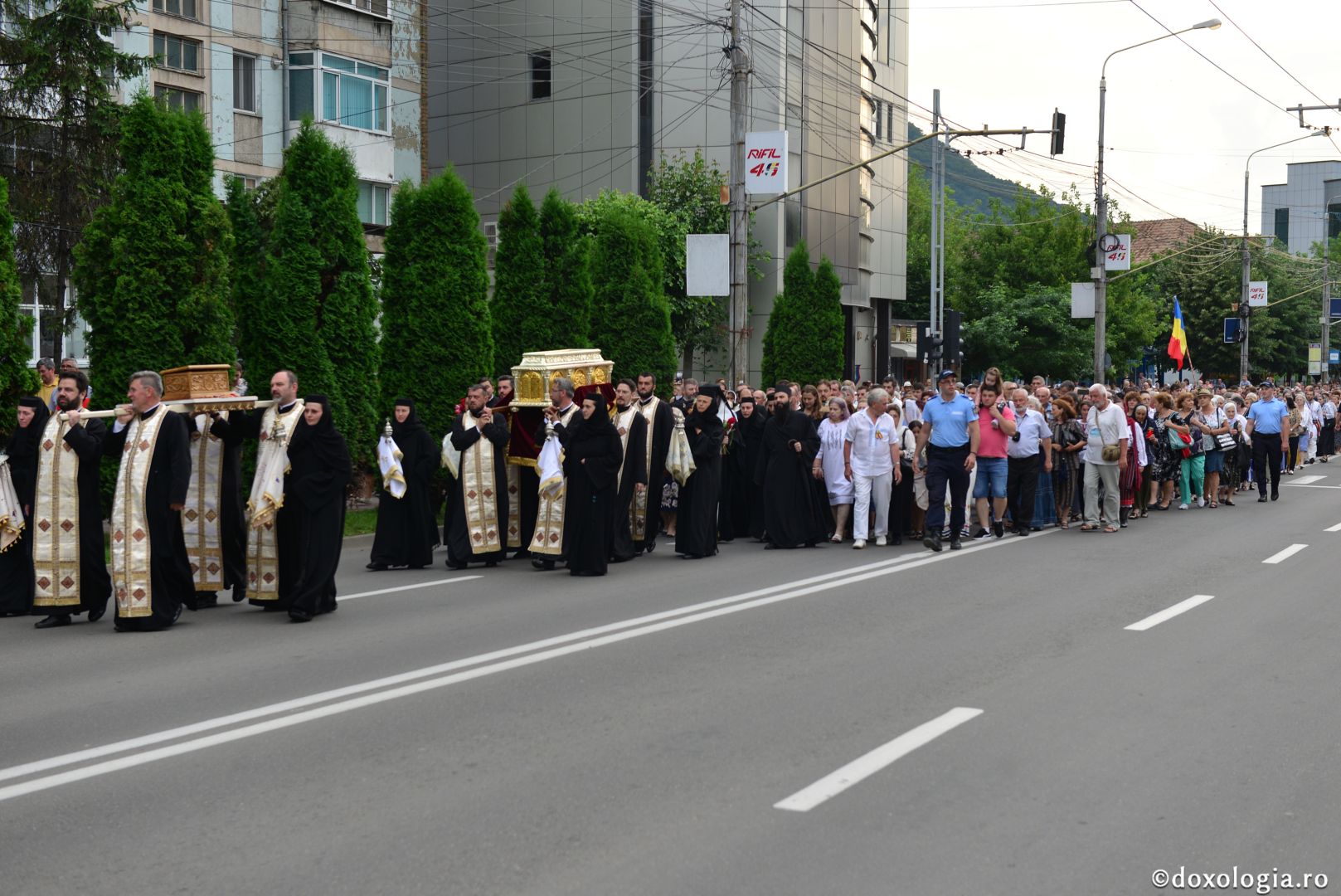 Orașul Piatra Neamț în zi de sărbătoare