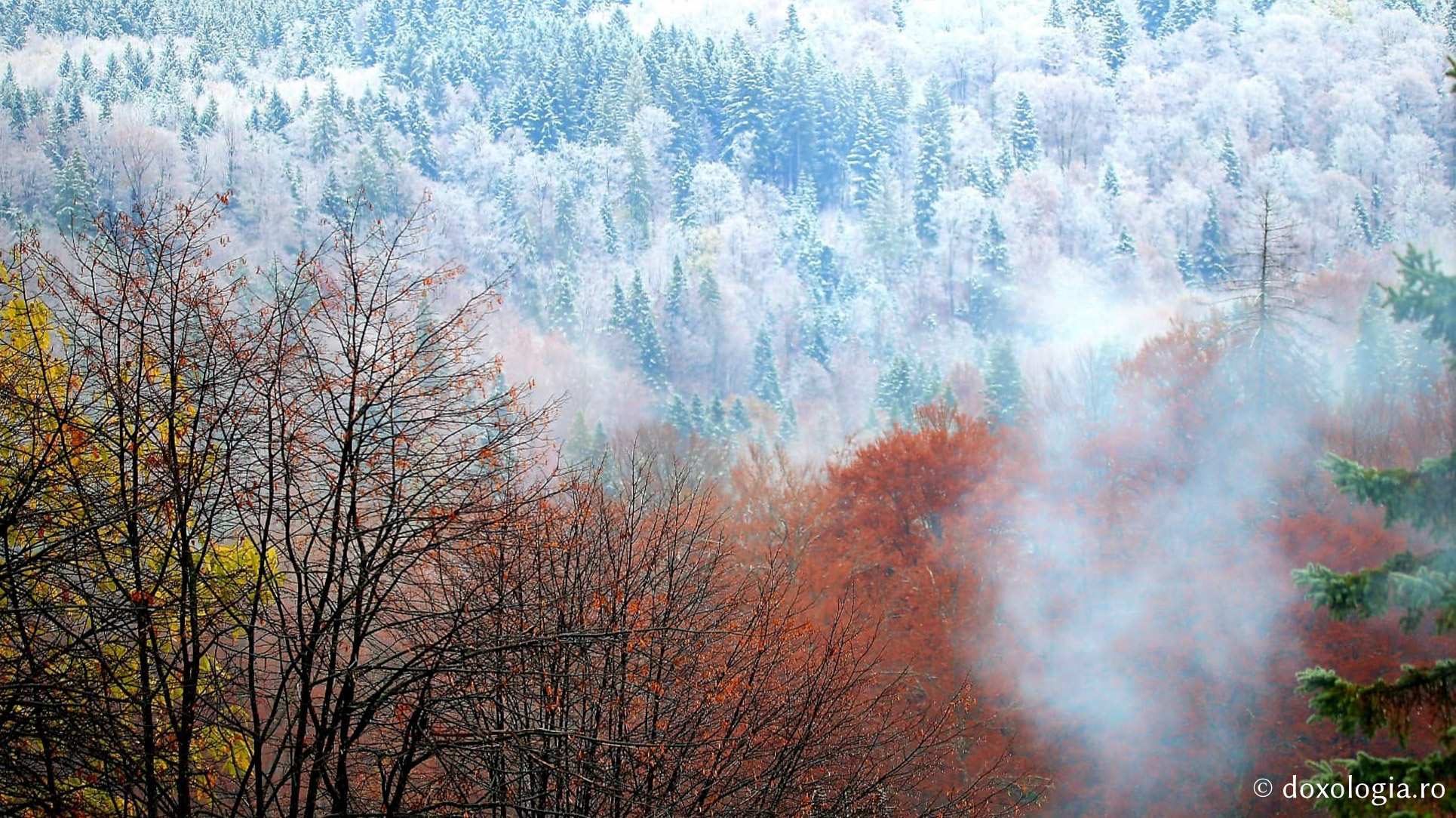 (Foto) Sfârșit friguros de octombrie la Mănăstirea Sihăstria