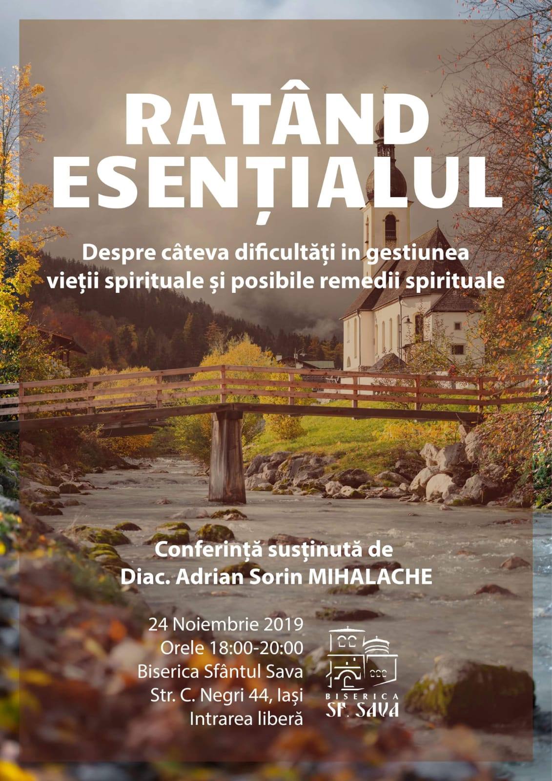 Evenimente duhovnicești la Biserica „Sfântul Sava” din Iași Evenimente duhovnicești la Biserica „Sfântul Sava” din Iași