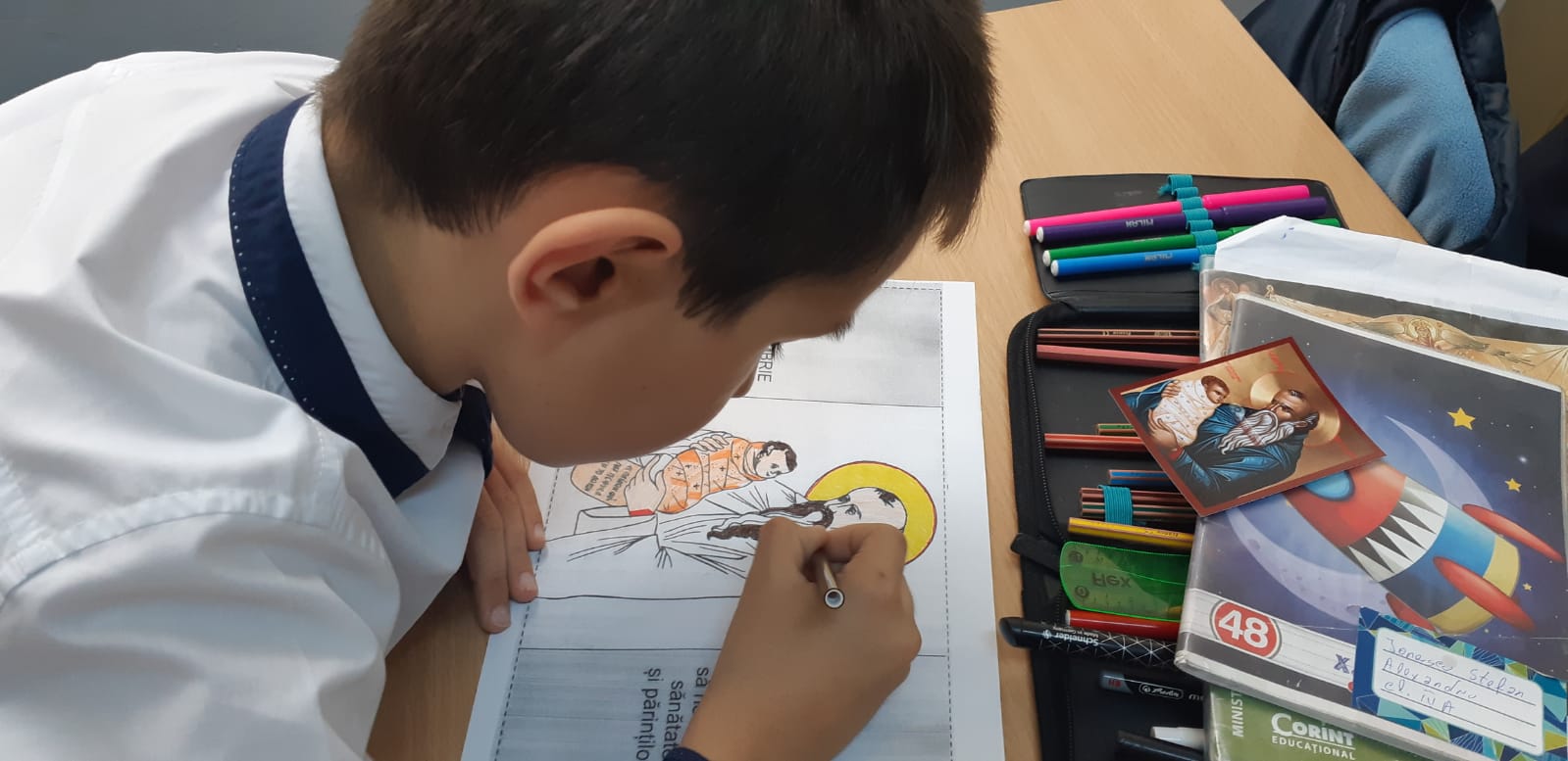 Viața Sfântului Stelian, prezentată elevilor Școlii Gimnaziale „Daniela Cuciuc” din Piatra Neamț