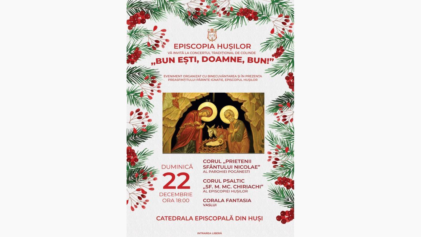 Concert de colinde la Catedrala Episcopală din Huși