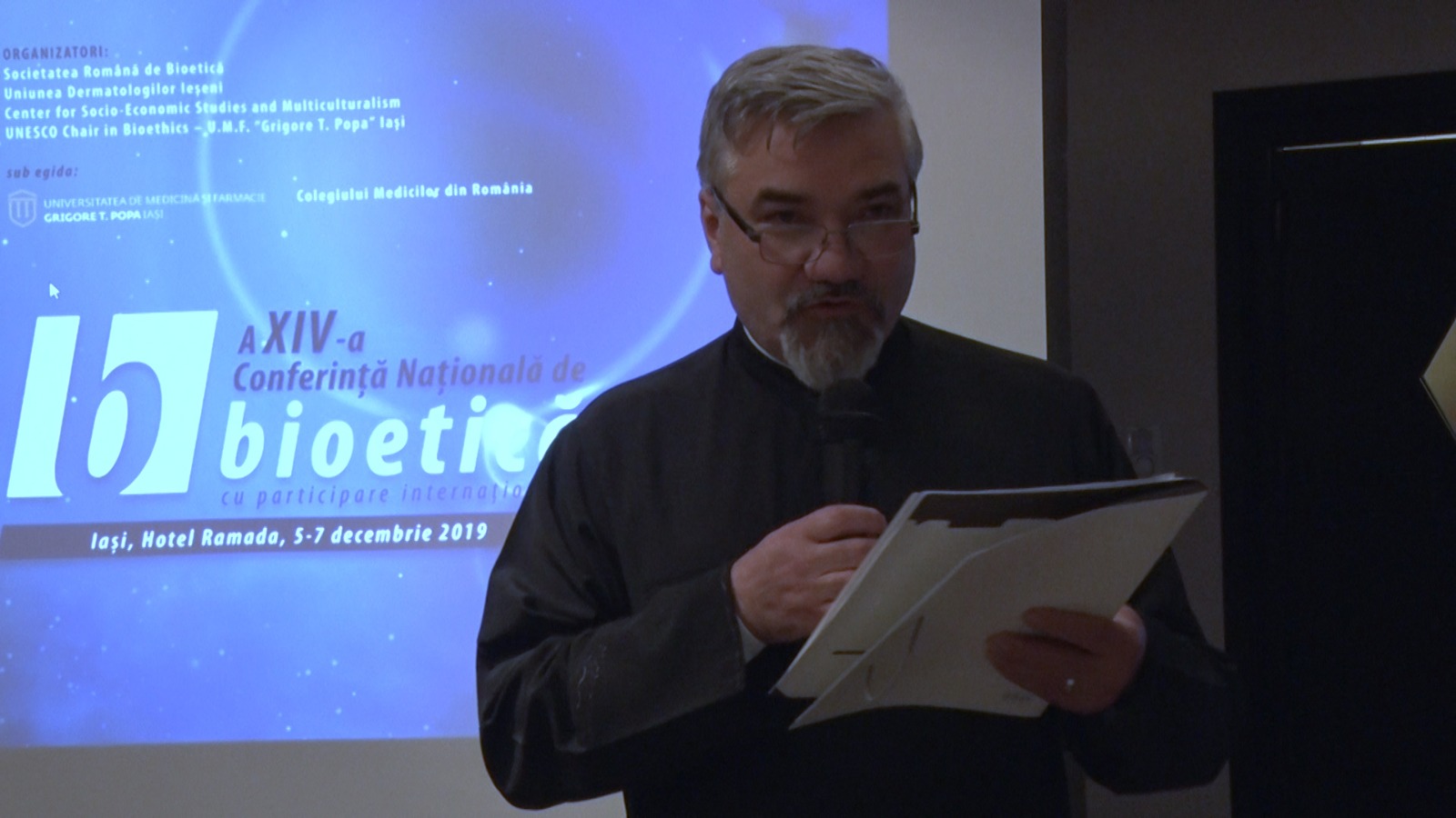 captură video: Bogdan Bulgariu La Iași a început cea de-a XIV-a Conferinţă Naţională de Bioetică