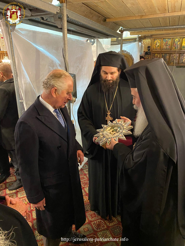 Prințul Charles, întâmpinat de Patriarhul Teofil în Biserica Nașterii Domnului din Betleem