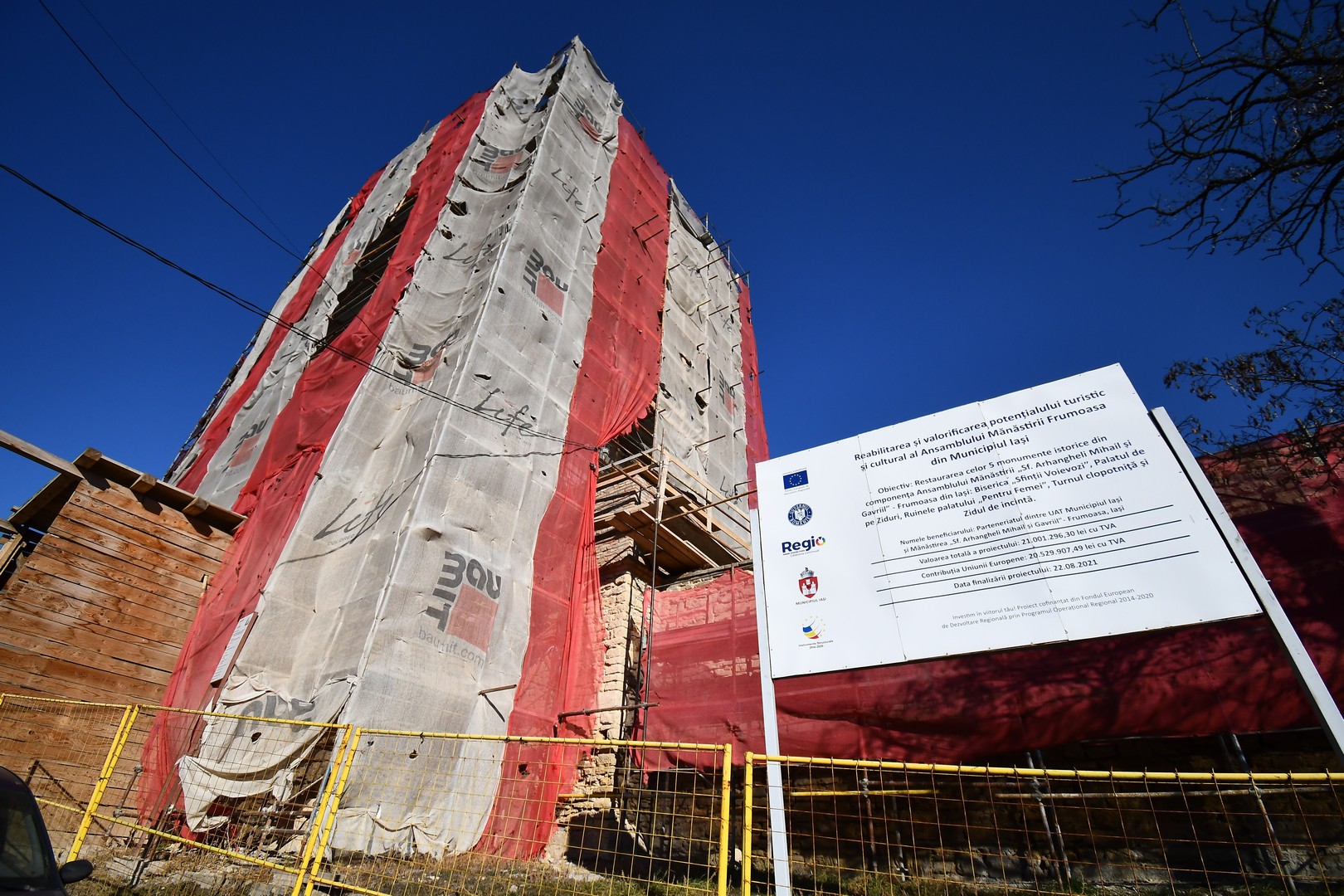 Lucrări de reabilitare la ansamblul Mănăstirii Frumoasa din Iaşi