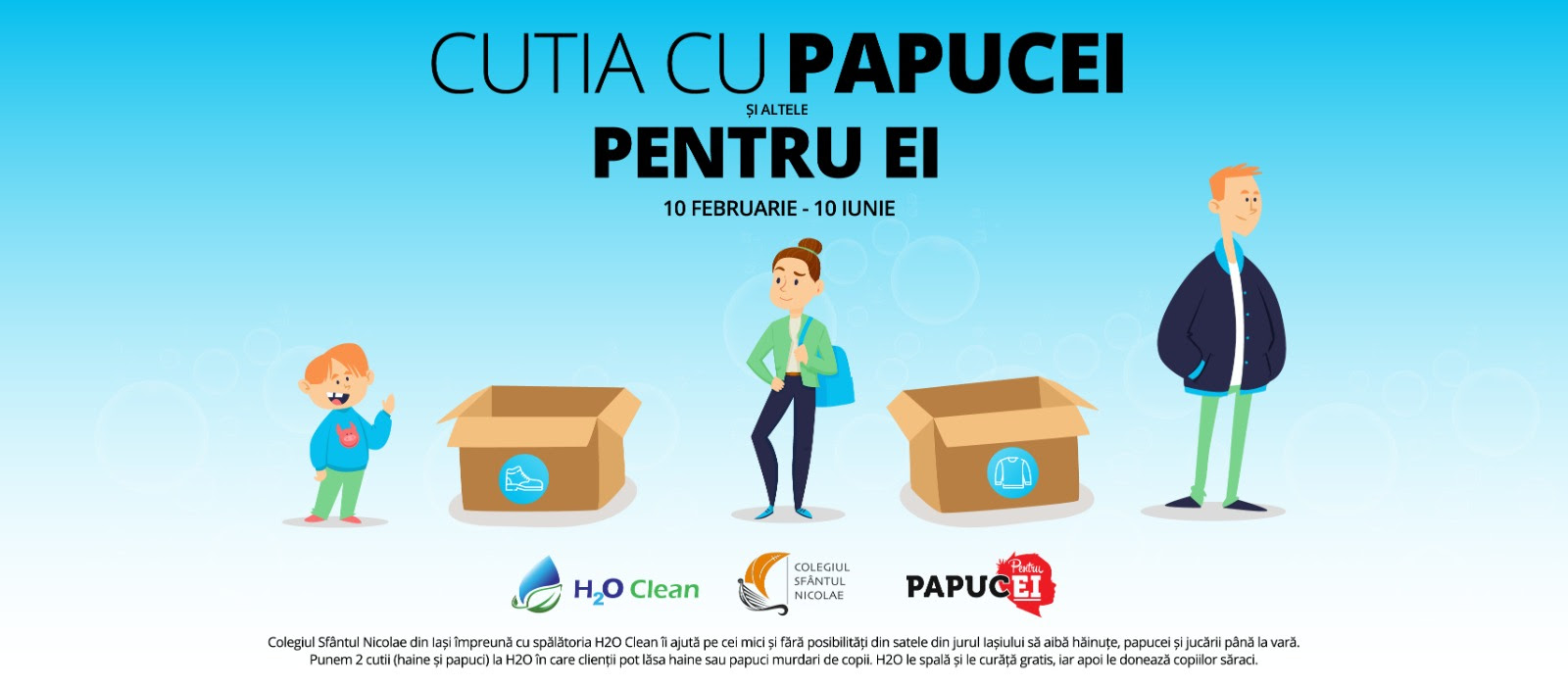 Colegiul „Sfântul Nicolae” colectează haine și încălțăminte pentru copiii fără posibilități