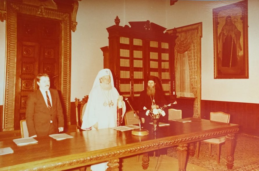 IPS Pimen alături de Patriarhul Teoctist / Foto: Arhiepiscopia Sucevei și Rădăuților „Am iubit să fiu ascultător” – interviu cu IPS Părinte Pimen la împlinirea vârstei de 90 de ani