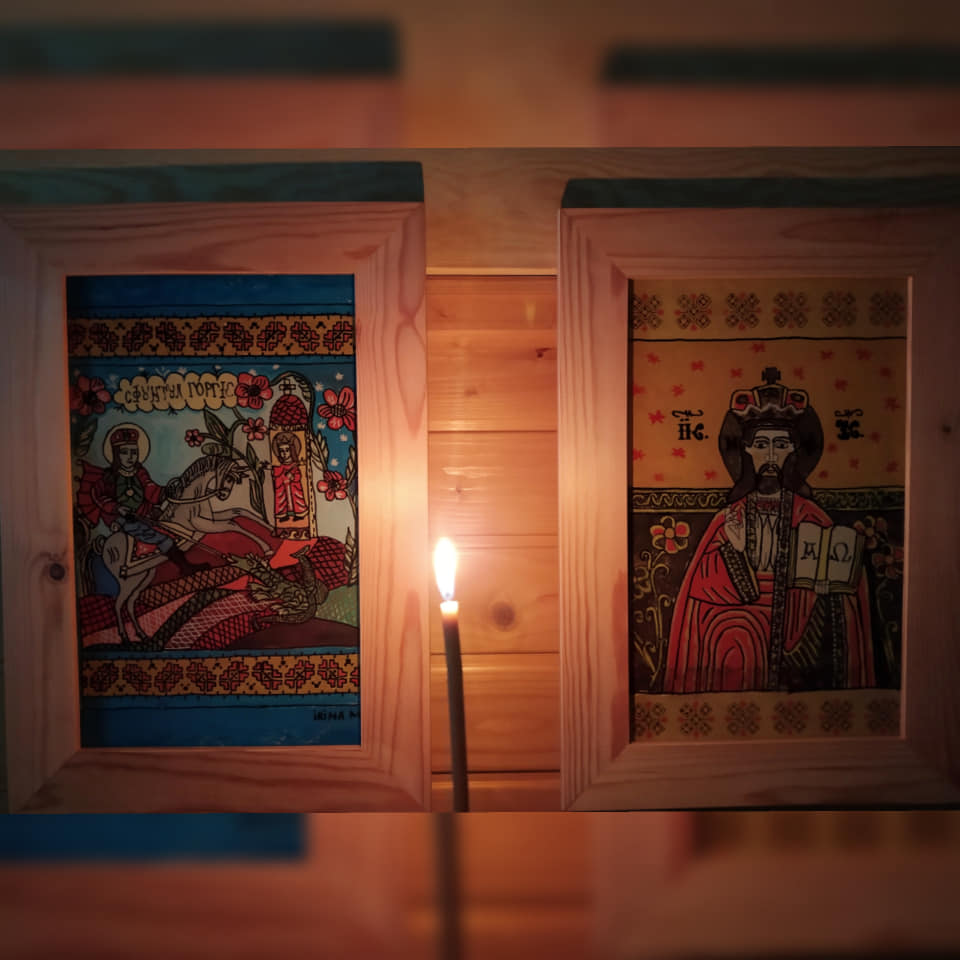 Atelier de icoane pe sticlă și expoziție în parohia Torrent, Spania