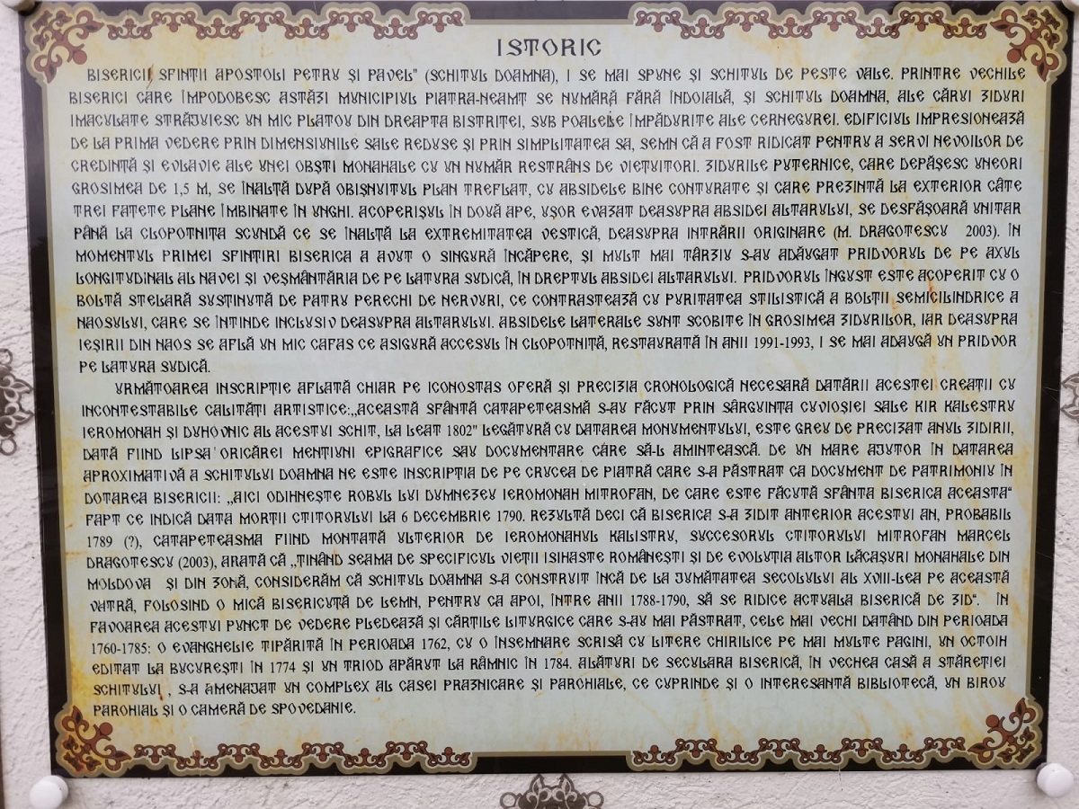 Catapeteasma bisericii-monument a Parohiei Bâtca Doamnei a fost resfințită