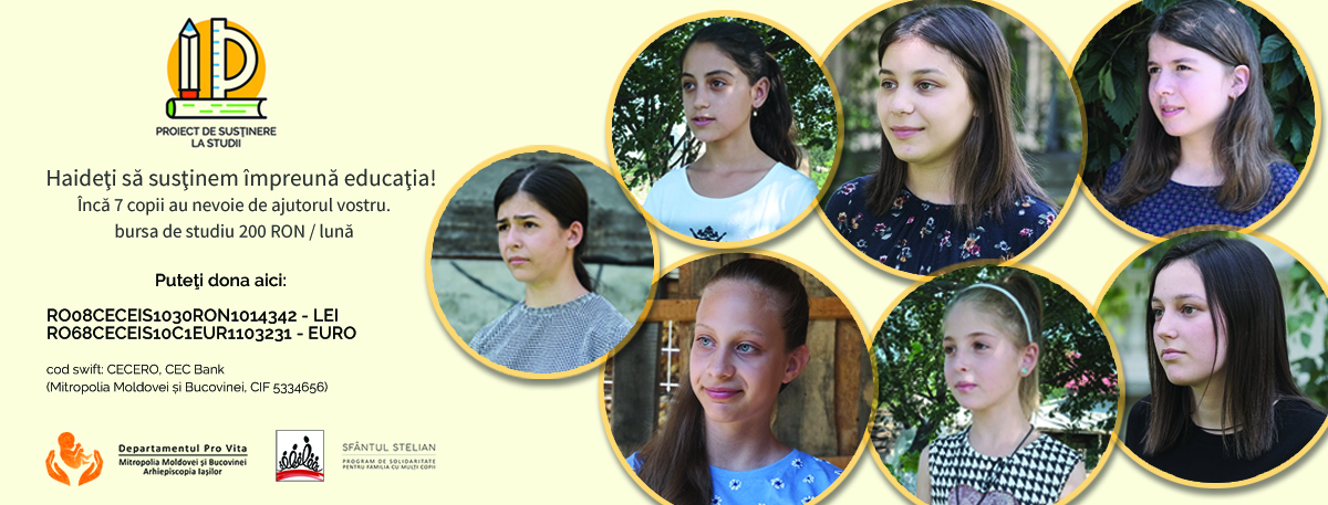 Mergem mai departe! - Campanie de susținere la studii pentru 7 elevi din familii numeroase