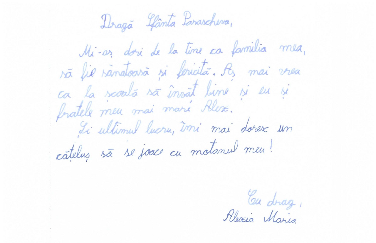 Și sfinții au fost copii: mesaje de la cei mici pentru Cuvioasa Parascheva (I)