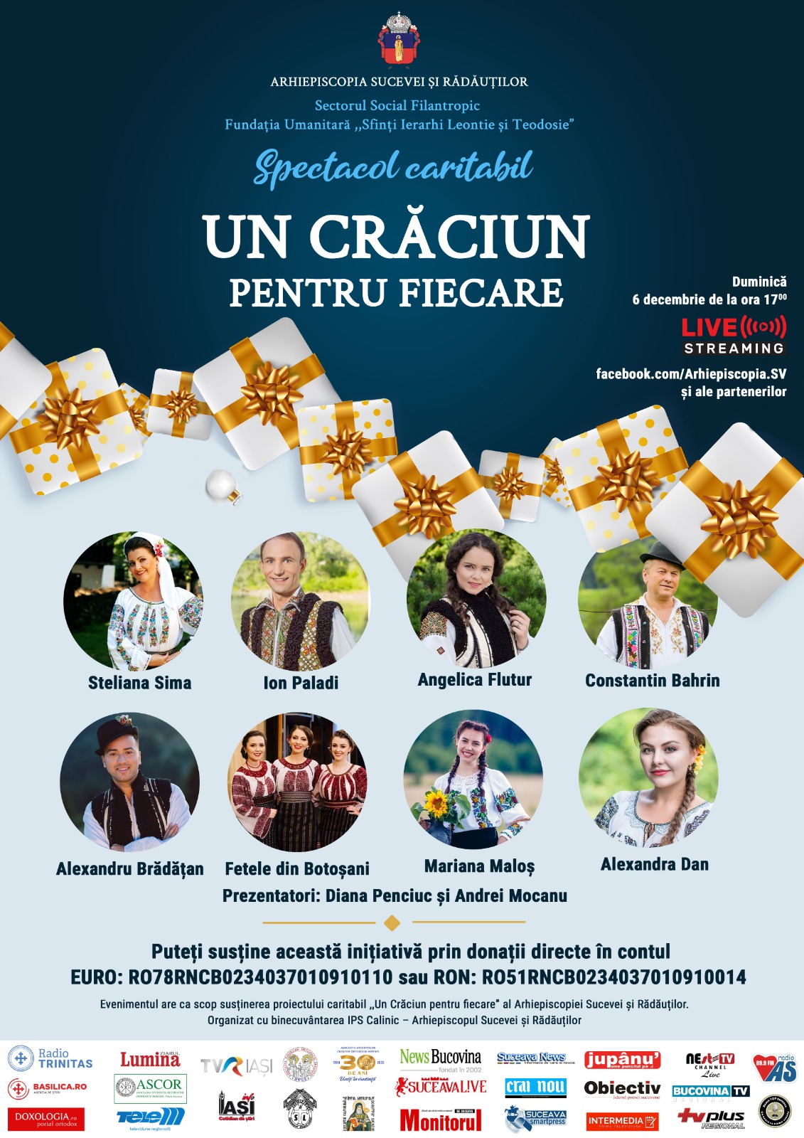 Concertul caritabil „Un Crăciun pentru fiecare”, la Suceava