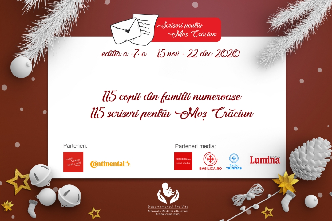 Pro Vita Iași: peste 100 de copii îi scriu lui Moș Crăciun