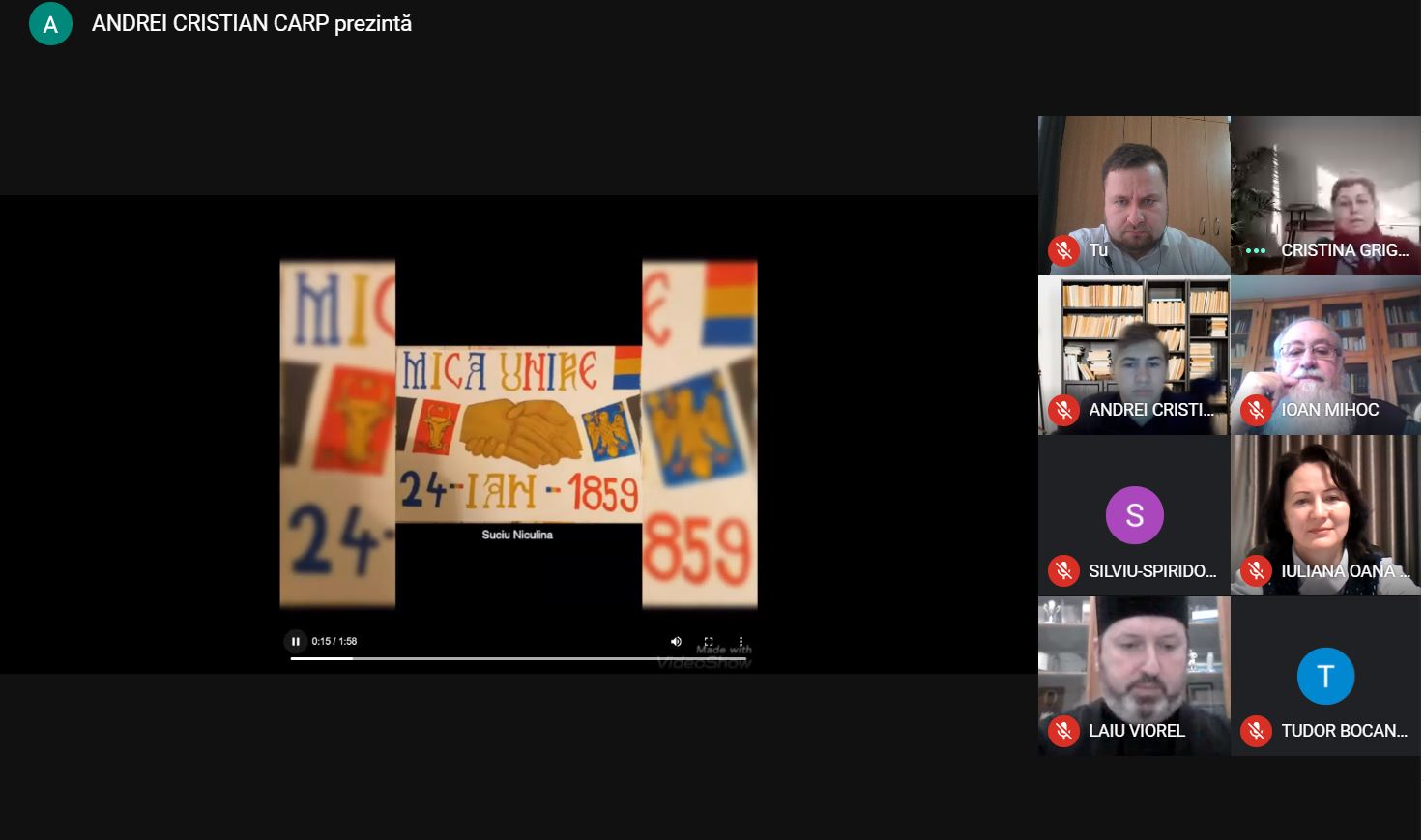 Hora unirii „online”, la Seminarul Teologic de la Mănăstirea Neamț