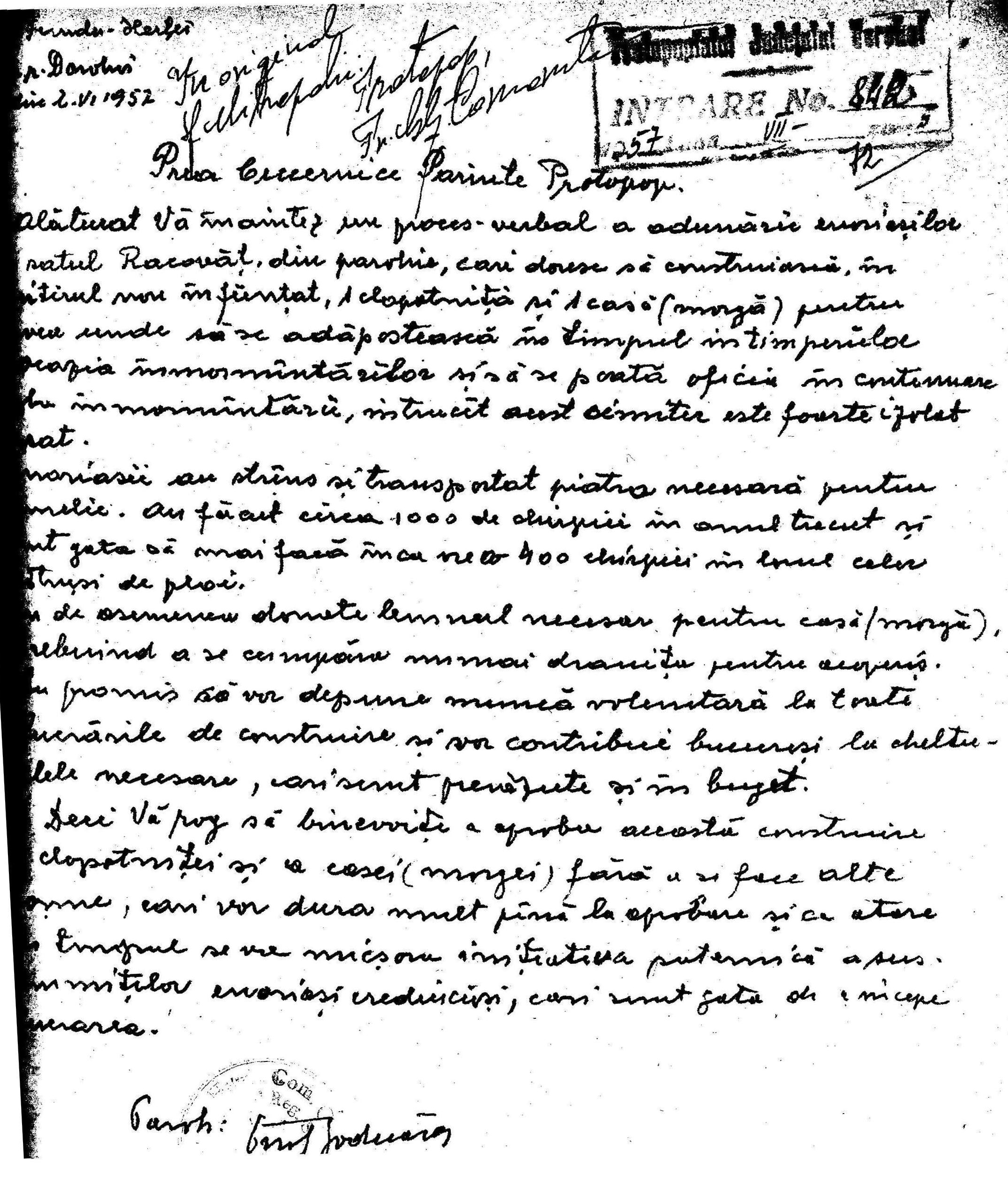 Cimitirul satului Racovăț-Pomârla, protopopiatul Dorohoi, loc de odihnă veșnică pentru refugiații proboteșteni din ținutul Herța