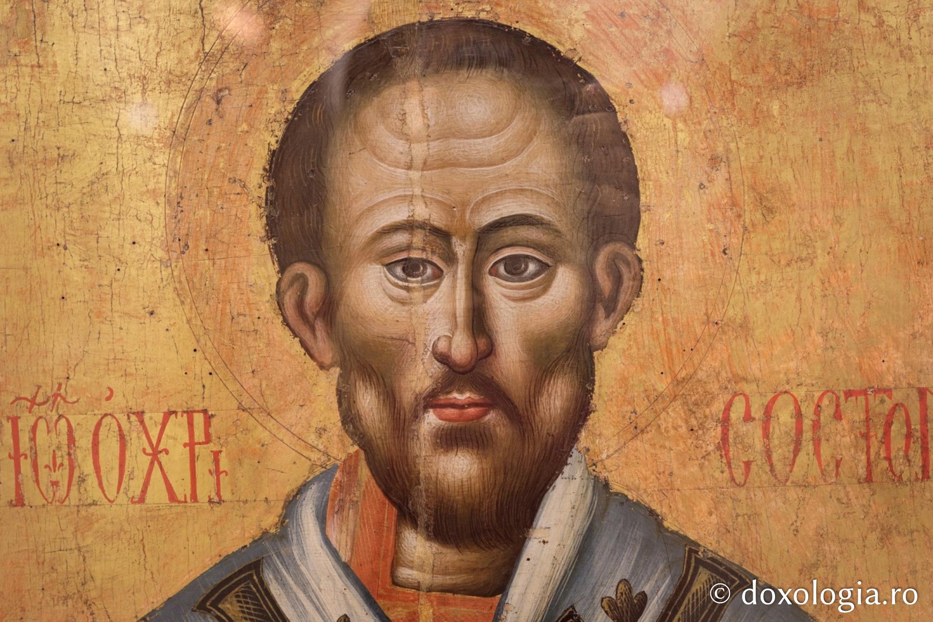 Icoana Sfântului Ioan Gură de Aur de la Biserica „Sfântul Sava” din Iași