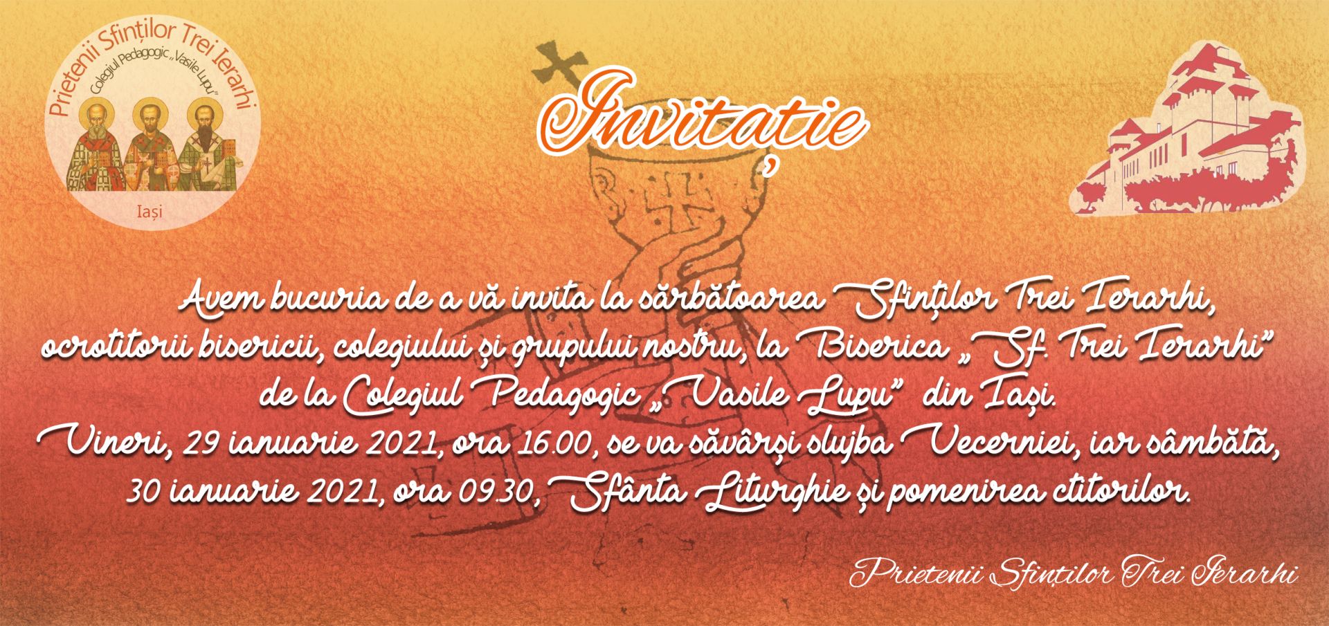 Moment aniversar pentru Biserica „Sfinților Trei Ierarhi” de la Colegiul Pedagogic „Vasile Lupu” din Iași