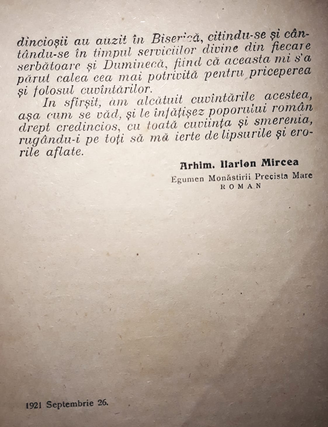Dreptul  la  neuitare: Arhiereul Ilarion Mircea Băcăuanul