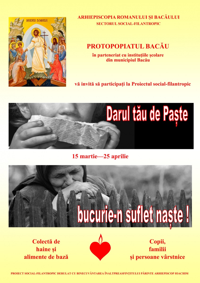 „Darul tău de Paște, bucurie-n suflet naște!”, în Arhiepiscopia Romanului şi Bacăului