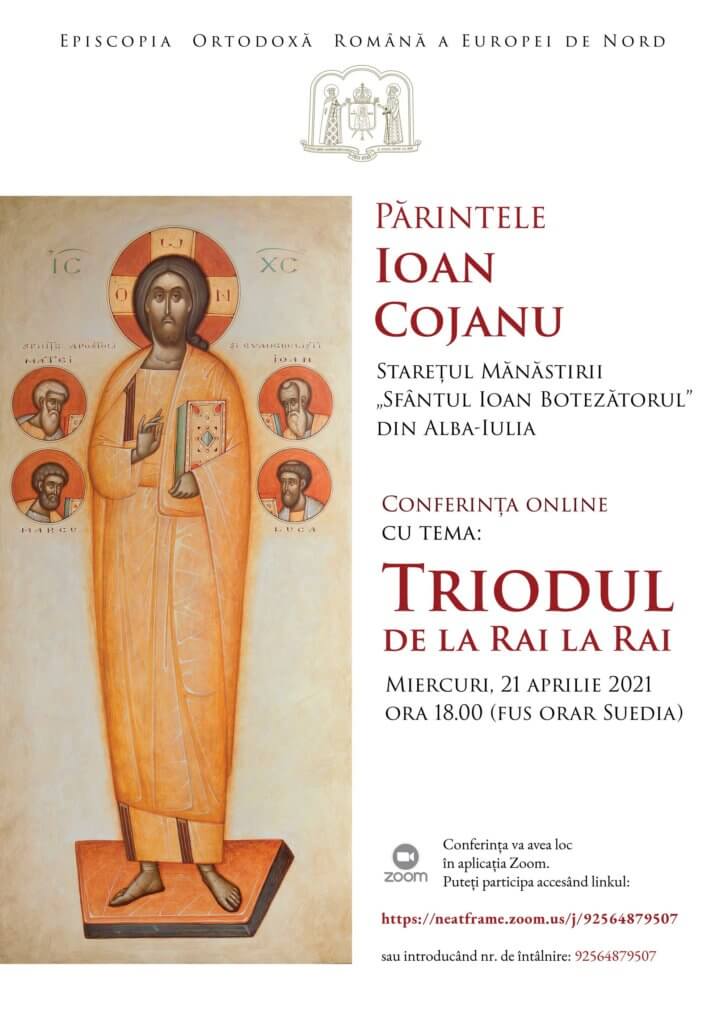 Foto: episcopiascandinavia.se Starețul Mănăstirii „Sfântul Ioan Botezătorul” din Alba-Iulia va vorbi despre Triod la invitația Episcopiei Europei de Nord