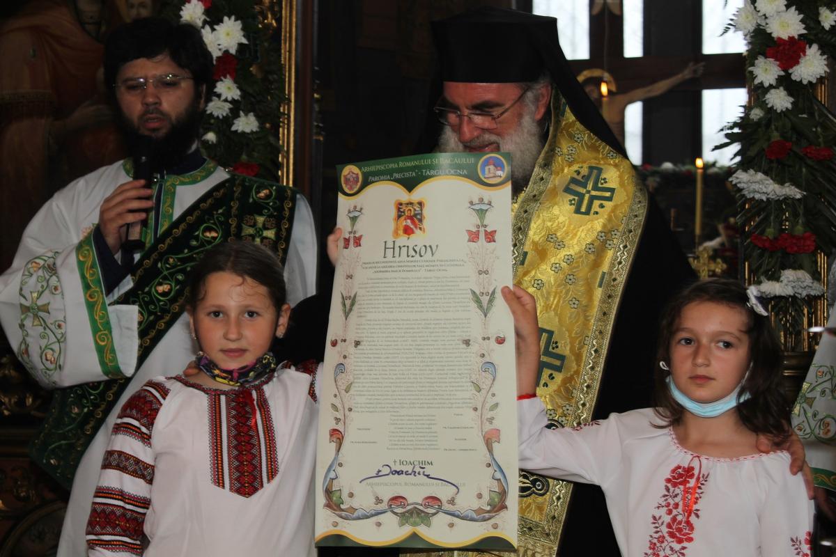 Moment aniversar în Biserica Precista din Târgu Ocna Moment aniversar în Biserica Precista din Târgu Ocna