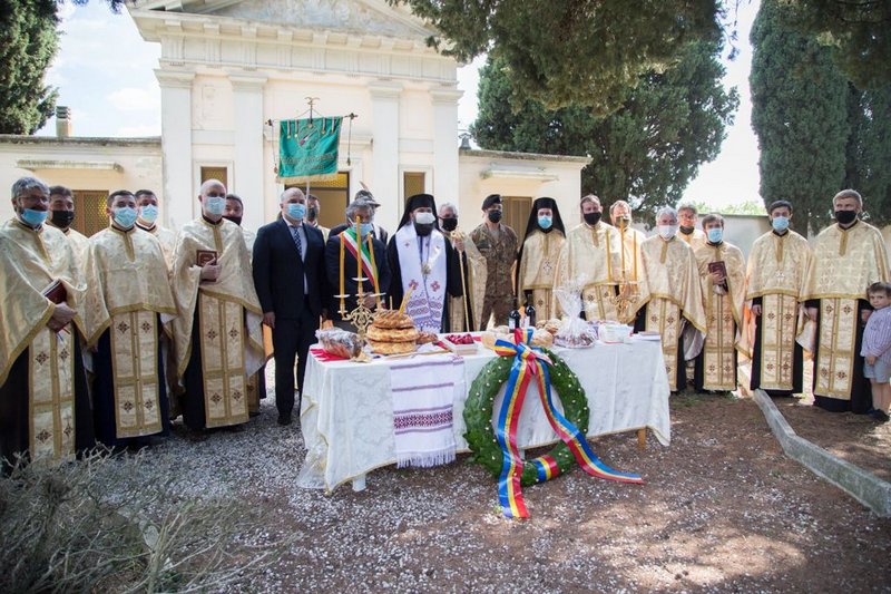 Pomenirea eroilor la cimitirul Palmanova din provincia Udine