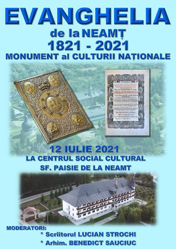 200 de ani de la tipărirea Evangheliei de la Neamț, marcați printr-un simpozion și o expoziție de fotografie veche