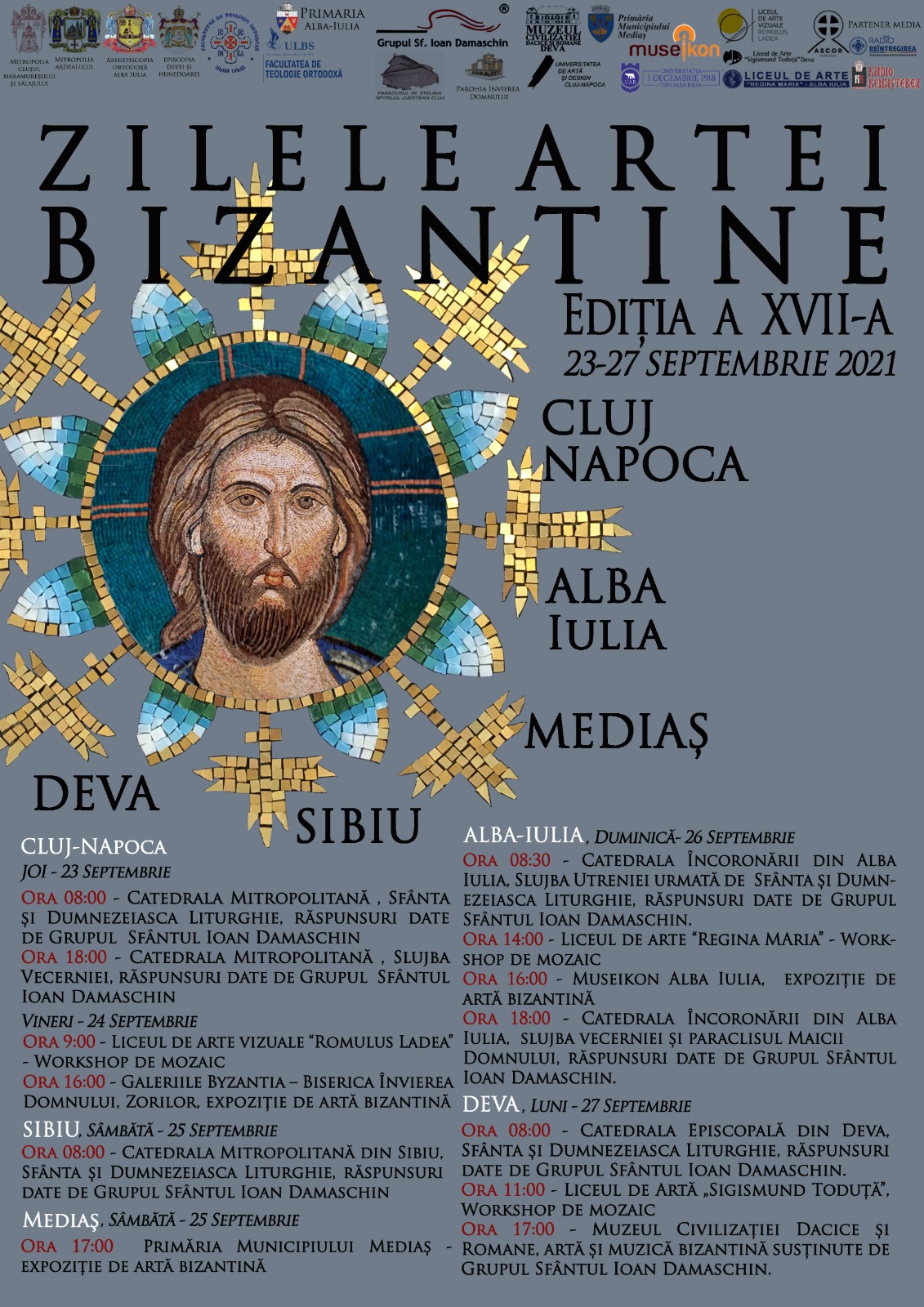 „Zilele artei bizantine” vor avea loc la finalul acestei luni