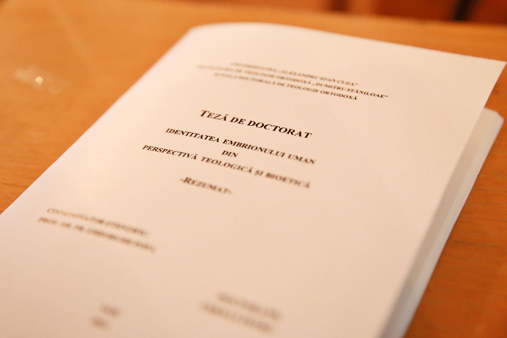 Un nou doctor la Facultatea de Teologie din Iași. Teza de doctorat, notată cu „Summa cum laude”, vorbește despre identitatea embrionului uman