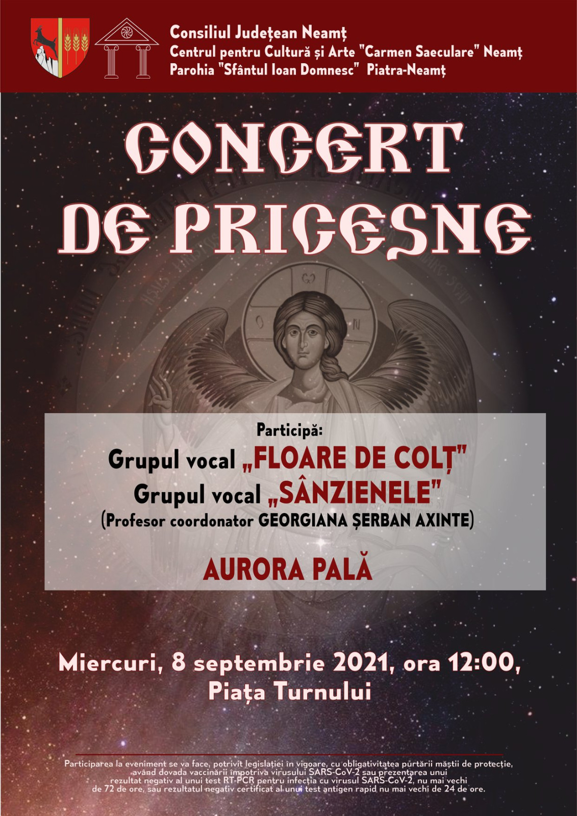 Concert de pricesne în Piaţa Turnului din Piatra Neamţ