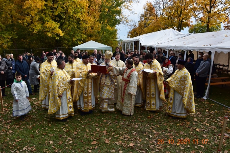 Punerea pietrei de temelie pentru biserica din Klagenfurt