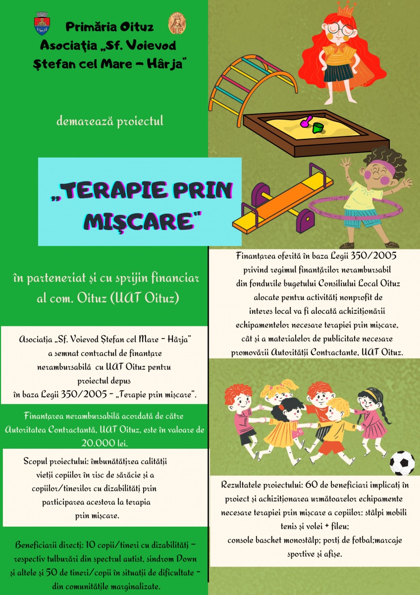 „Terapie prin mișcare” la Asociația „Sfântul Voievod Ștefan cel Mare” - Hârja