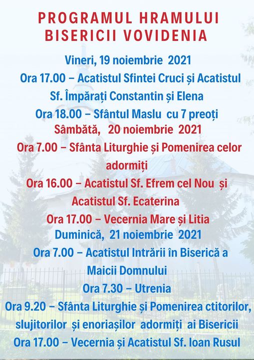 Manifestări religioase la hramul Bisericii Vovidenia din Botoşani