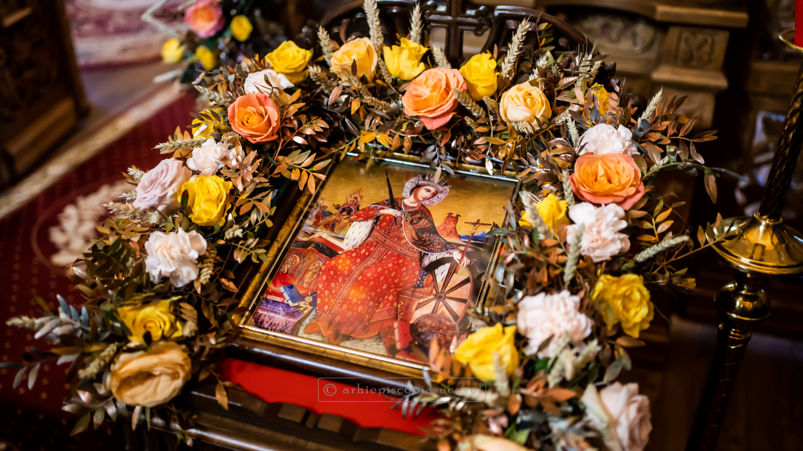 Liturghie arhierească la hramul Bisericii „Sfânta Mare Muceniță Ecaterina” Șcheia