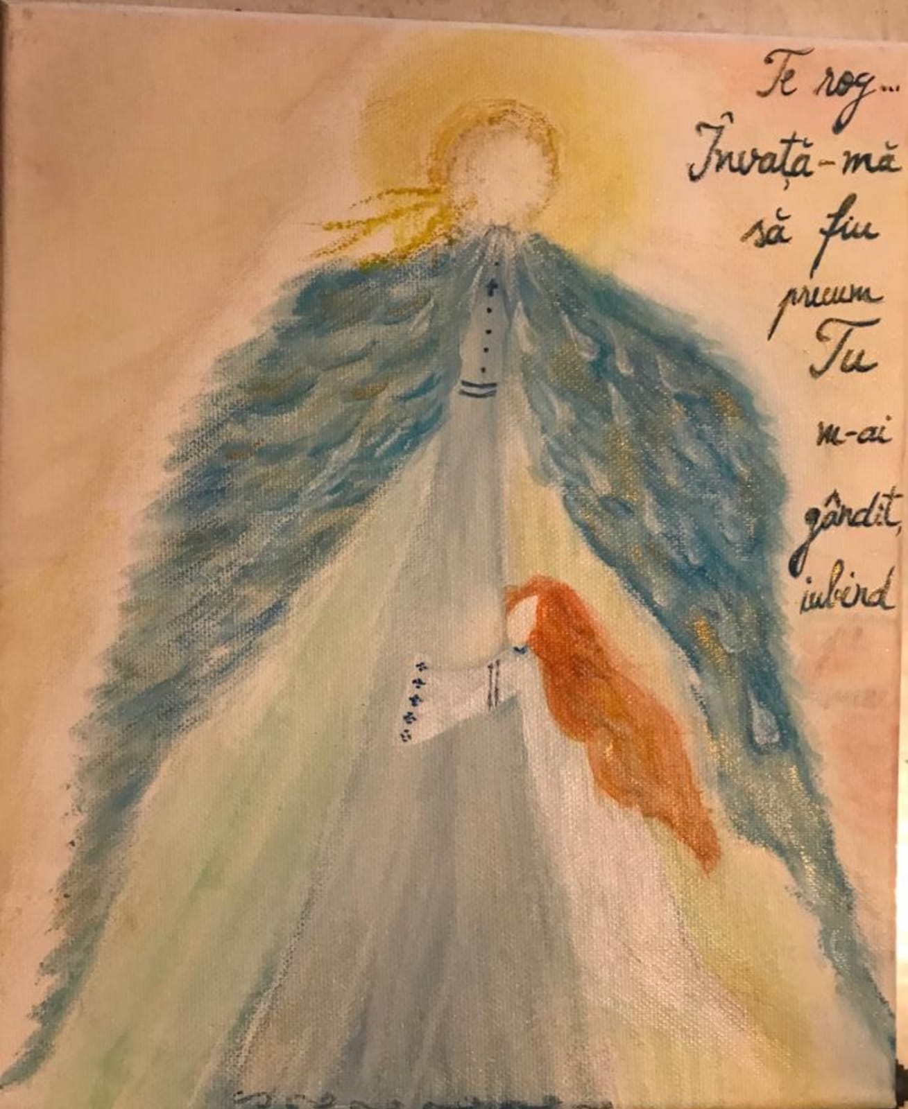 Copiii – o invitație de a ne uni mai mult cu Hristos / Foto: Maria Tudor îngerul păzitor pictat