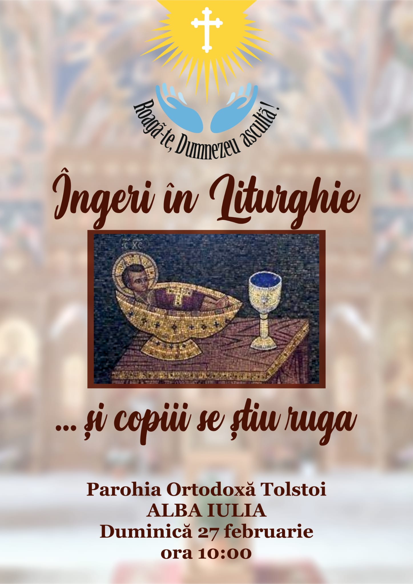 Alba Iulia: Copiii din Parohia „Sfântul Ioan Botezătorul” au confecționat mărțișoare pentru credincioșii din comunitate