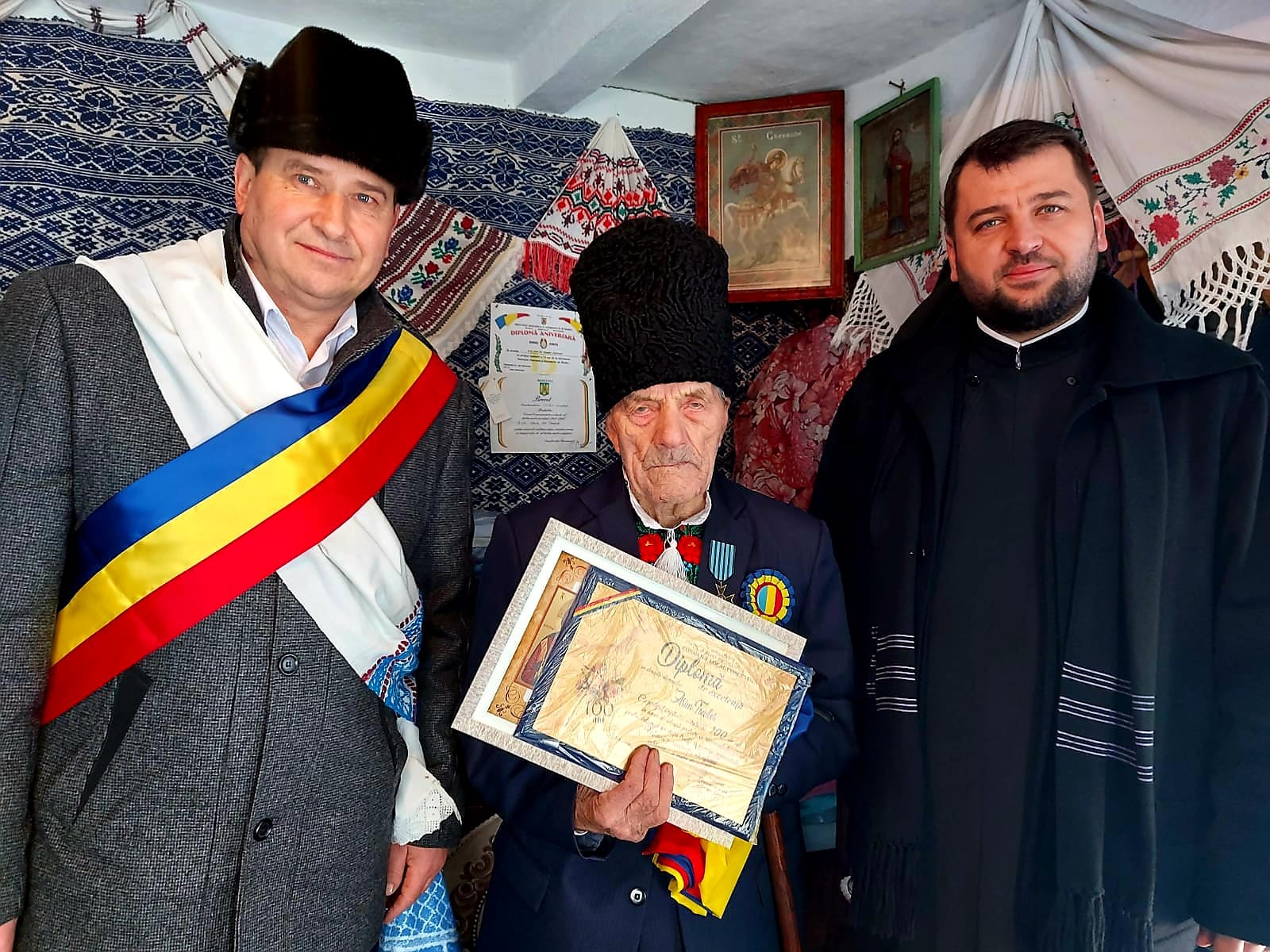 Un veteran de război din comuna Concești a împlinit 100 de ani