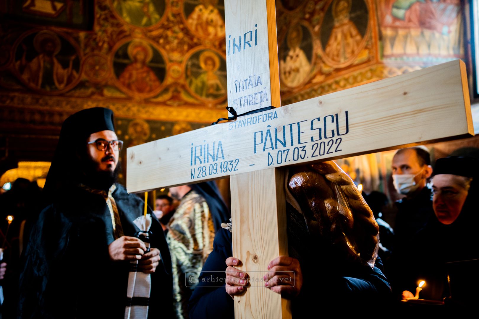Stavrofora Irina Pântescu a fost înmormântată la Mănăstirea Voroneț